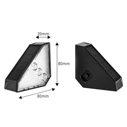 4Pcs Solar Triangle Stair Lights Outdoor Step Lights for Deck Front Porch Patio Decor White
