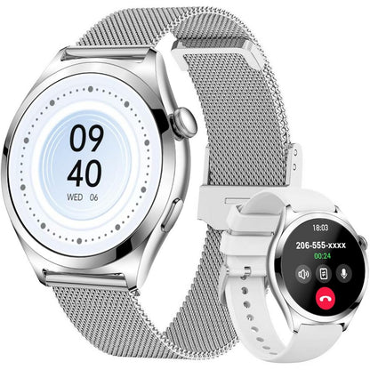 Smart Watch for Women Waterproof Smartwatch 100+ Sports Fitness Tracker Watch-Silver