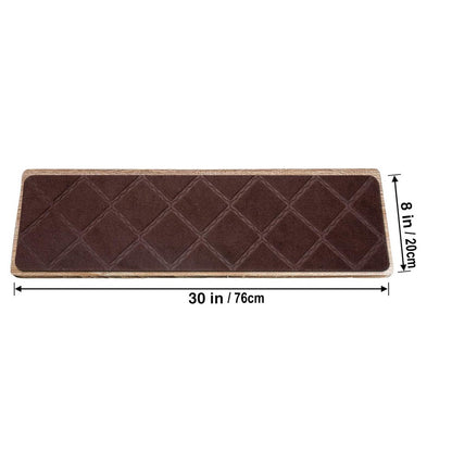 8Pcs Stair Treads for Wooden Steps Non-Slip Stairs Runner for Elders and Pets-Brown