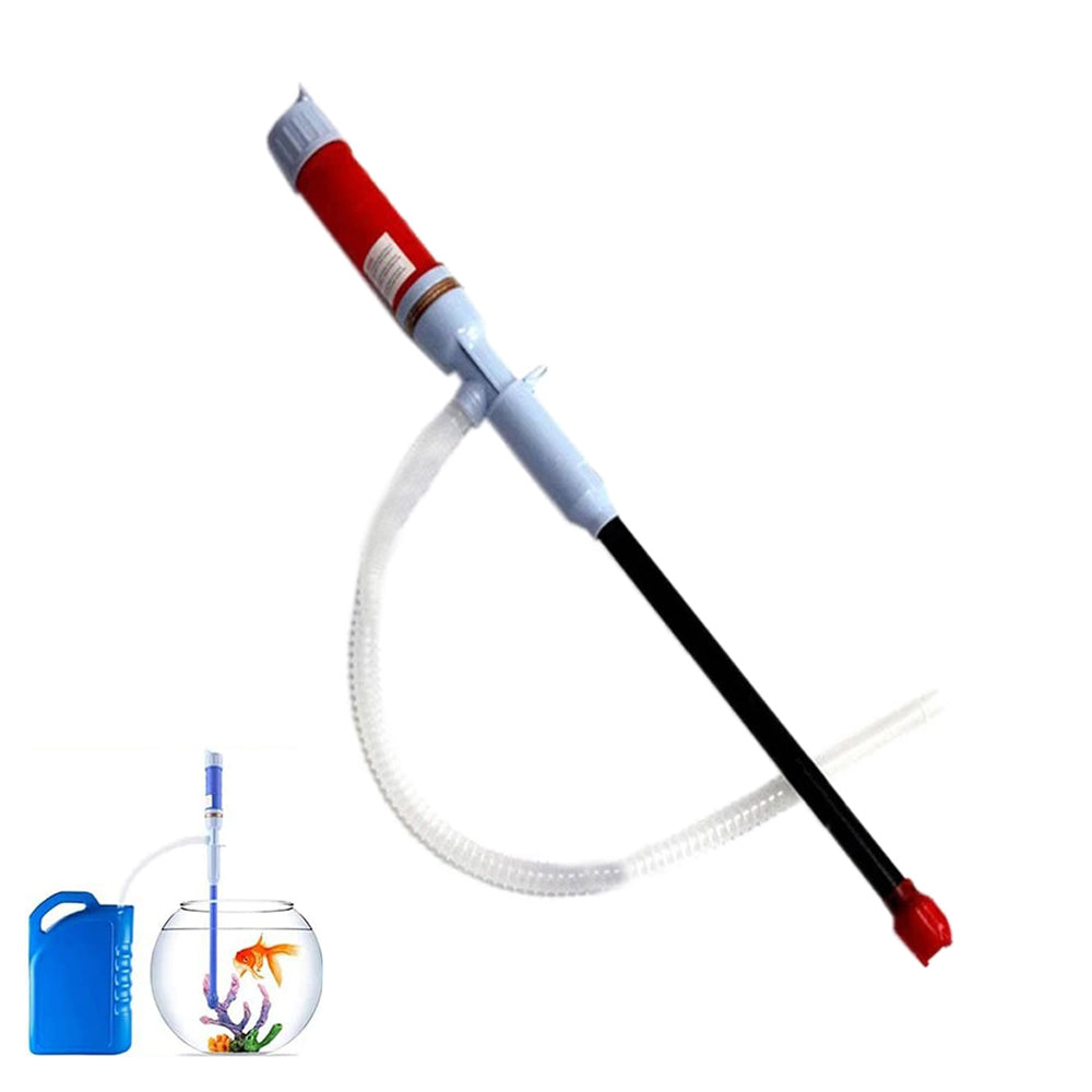 2pcs Fuel Transfer Pump Siphon Electric Pump Pipe Water Petrol Liquid Transfer-Red