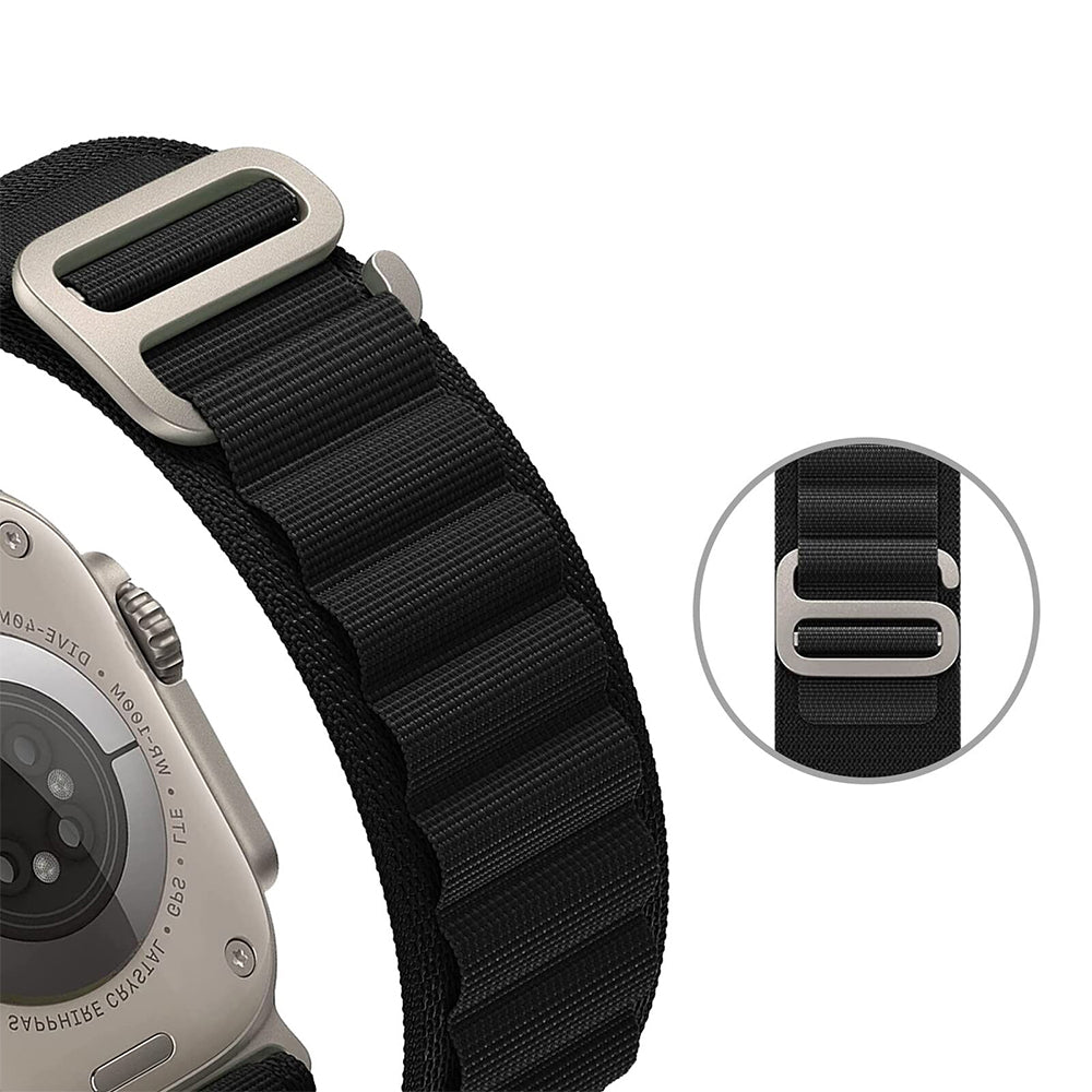 Alpine Loop Watch Band Strap Compatible Sport Soft Watch Band  with Apple iWatch-Black