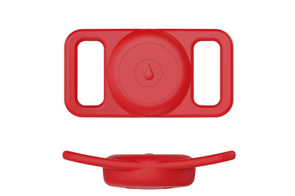 Water Resistant Airtag Dog Collar Holder Silicone Protective AirTag Cover-Red