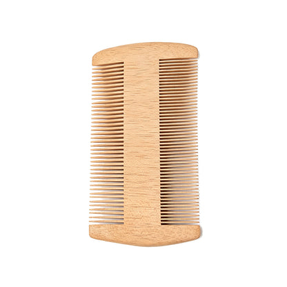 2PCS Double Sided Wooden Beard Comb-20 Teeth