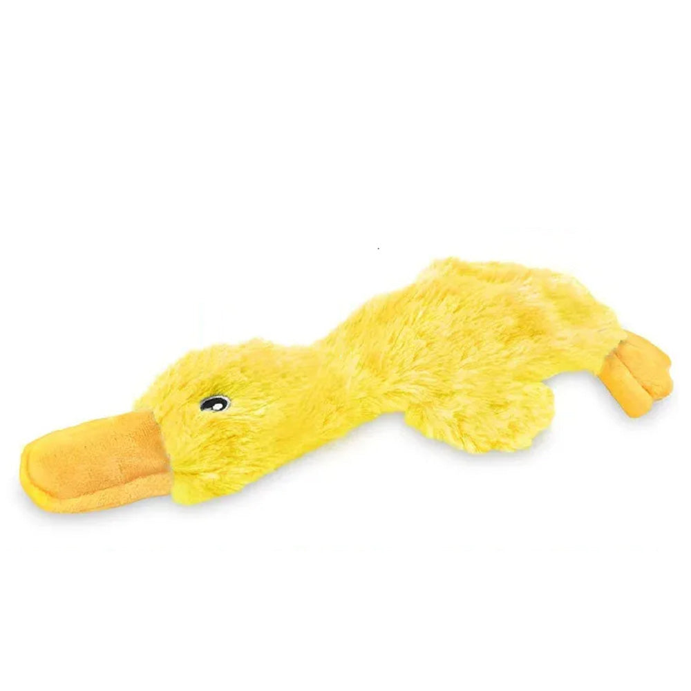 Interactive Dog Chew Toy Small Dog Toys Plush Duck Dog Toy-Yellow