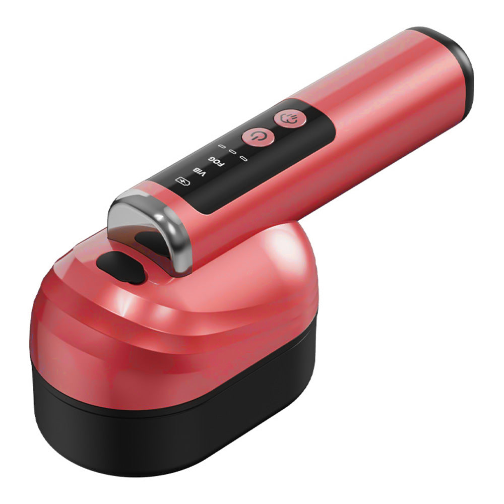 Wireless Electric Hair Comb with Vibration and Oil Mist Spray-Red