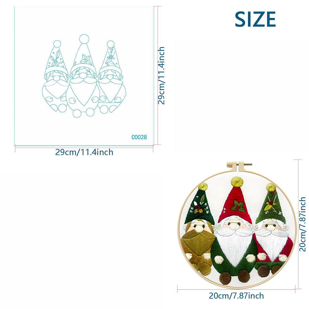 4 Pack Christmas Embroidery Kit For Adults Beginners