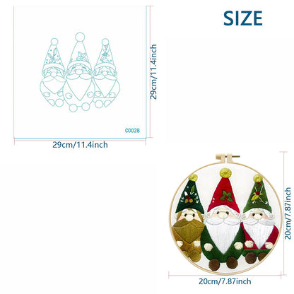 4 Pack Christmas Embroidery Kit For Adults Beginners