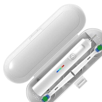 Rotary Electric Toothbrush 3 Modes Ultrasonic Toothbrush with Travel Case and 2 Replacement Brush Heads White