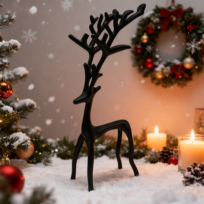 Christmas Reindeer Figurines Centerpieces Decor for Coffee Table Fireplace Large