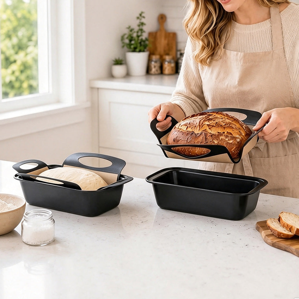 2 Silicone Baking Mats and 2 Carbon Steel Loaf Pans