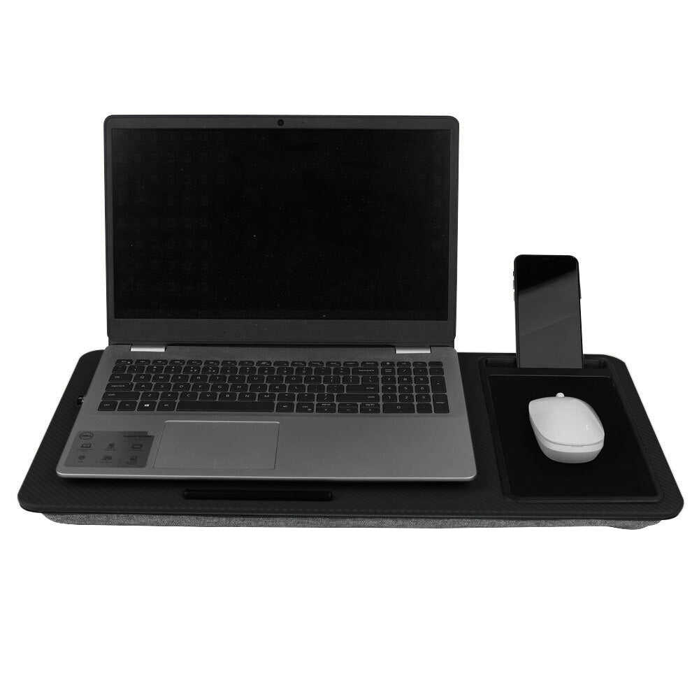 Laptop Lap Desks for Adults Portable Laptop Desk with Mouse Pad and Phone Holder-Black