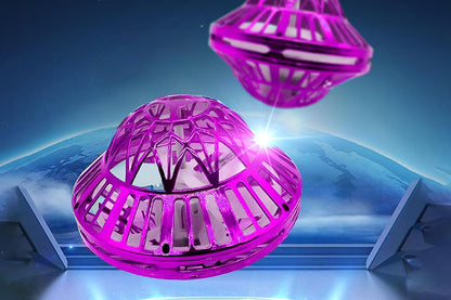 Flying Orb Ball Toy Galaxy Boomerang Hover Ball with LED Light -Purple