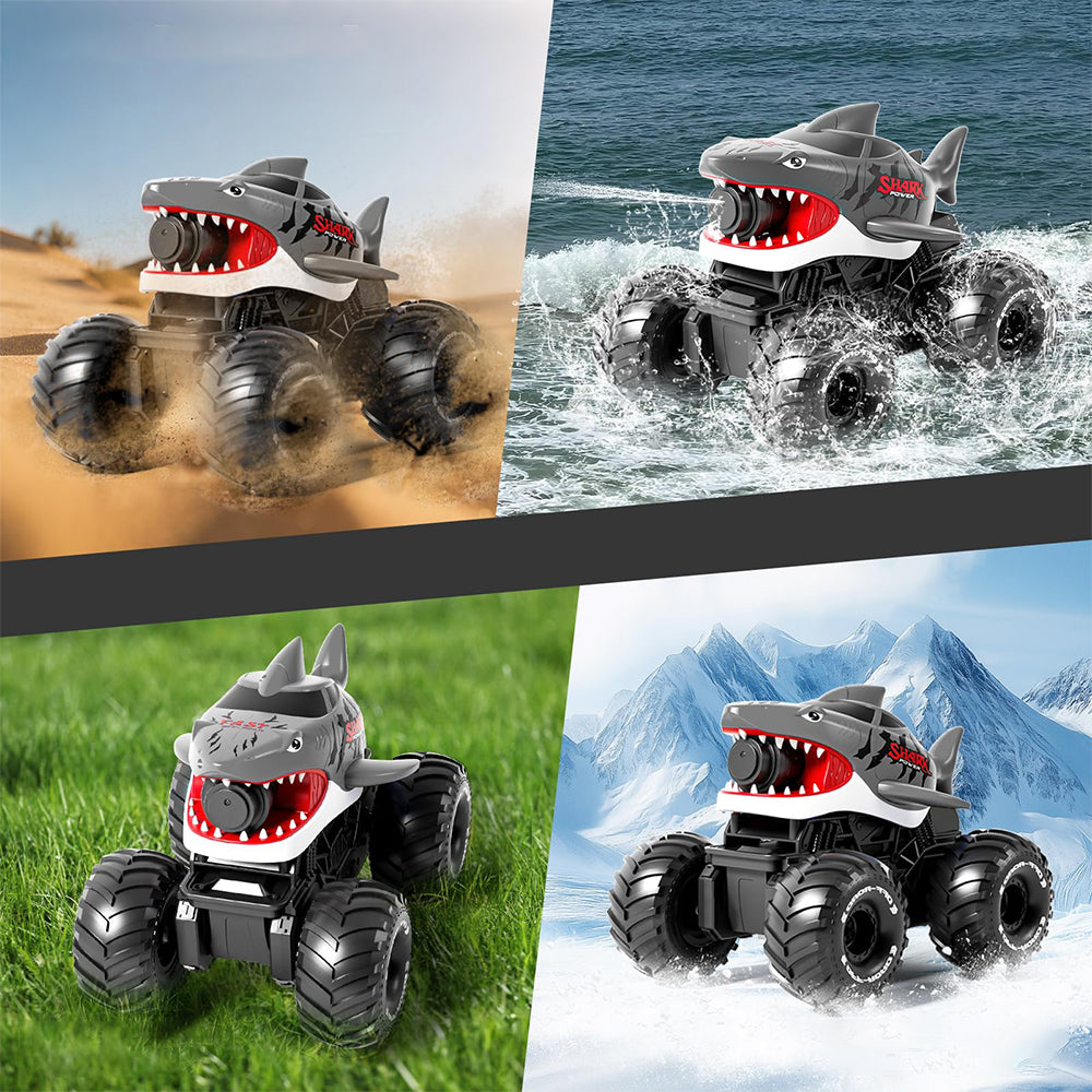 Gesture Sensing Amphibious RC Shark Monster Truck - Green