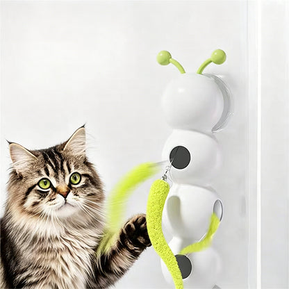 Interactive Electric Cat Toy with Smart Sensor and Suction Cup-Worm