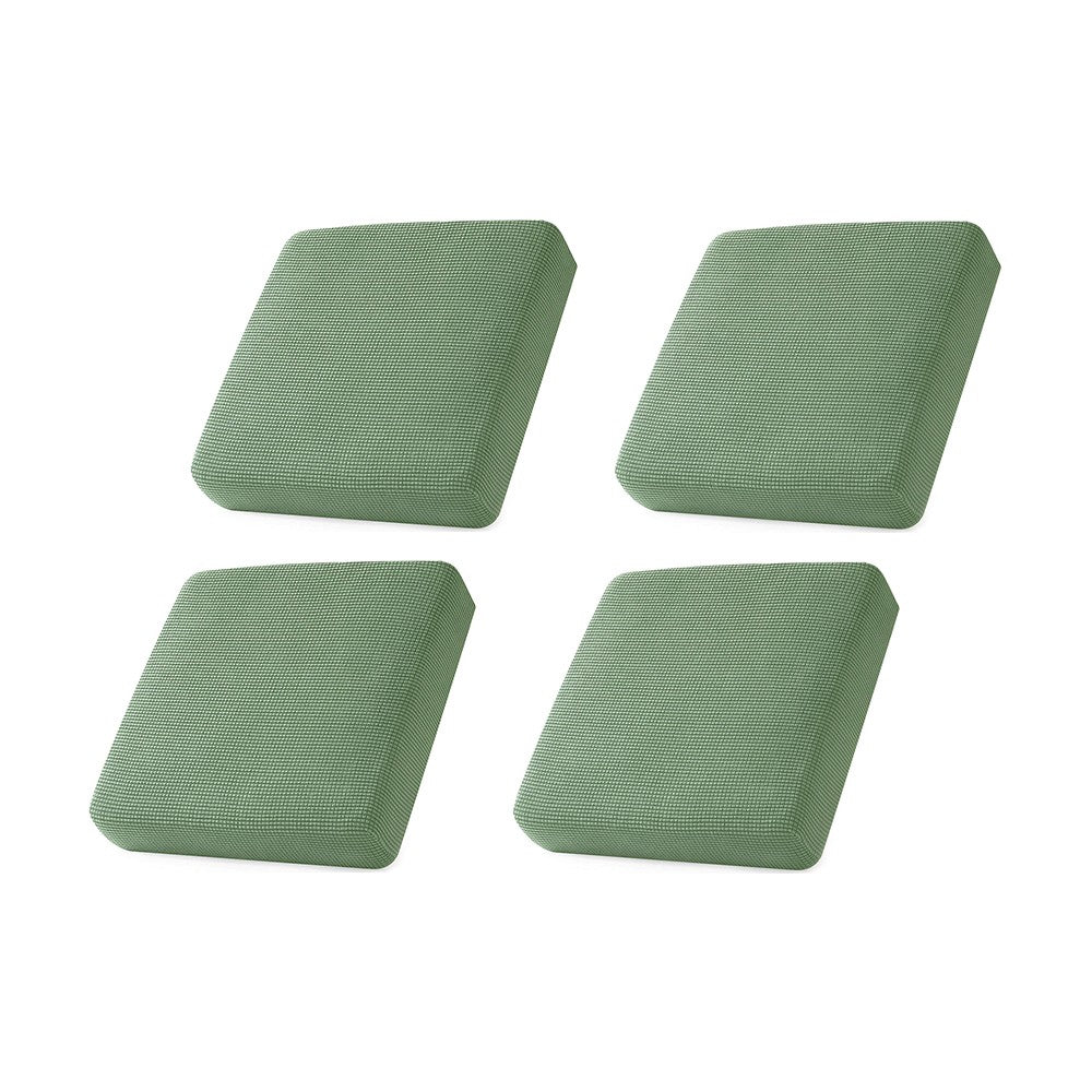 4Pcs Stretch Sofa Seat Cushion Cover Green