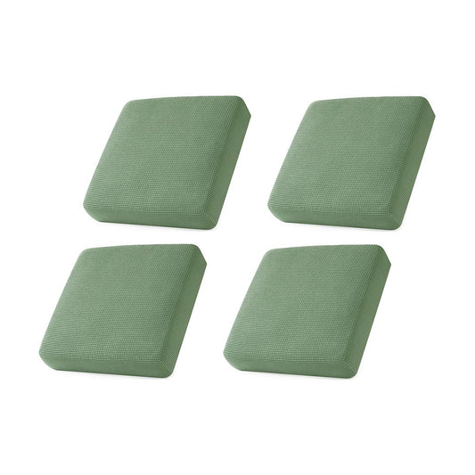 4Pcs Stretch Sofa Seat Cushion Cover Green