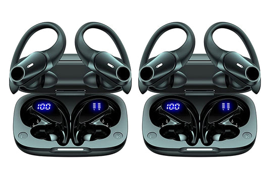 2Pcs 5.3 Bluetooth Headphones Wireless Earbuds 72hrs Playtime Wireless Charging Case Digital Display Sports Ear Buds