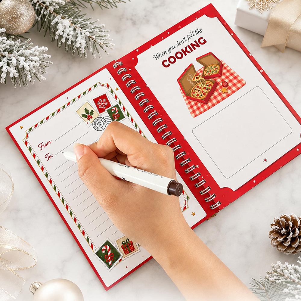 Christmas Gift Card Book Coil Bound Card Holder Book - Socks