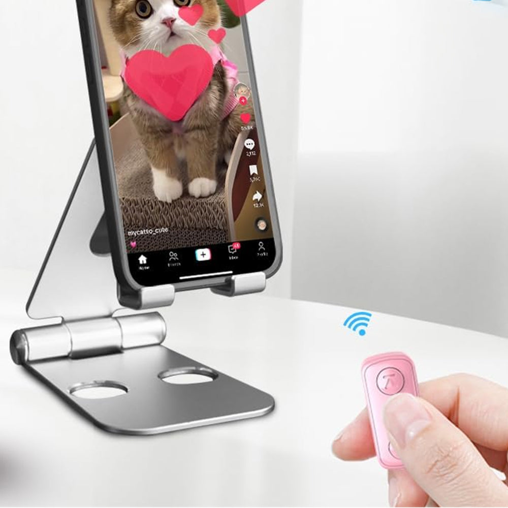Bluetooth Remote Control TikTok Kindle Page Turner Bluetooth Ring Button for iPhone Android Pink