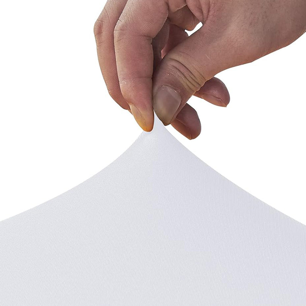 Rectangular Spandex Stretch Tablecloth for Wedding Party White