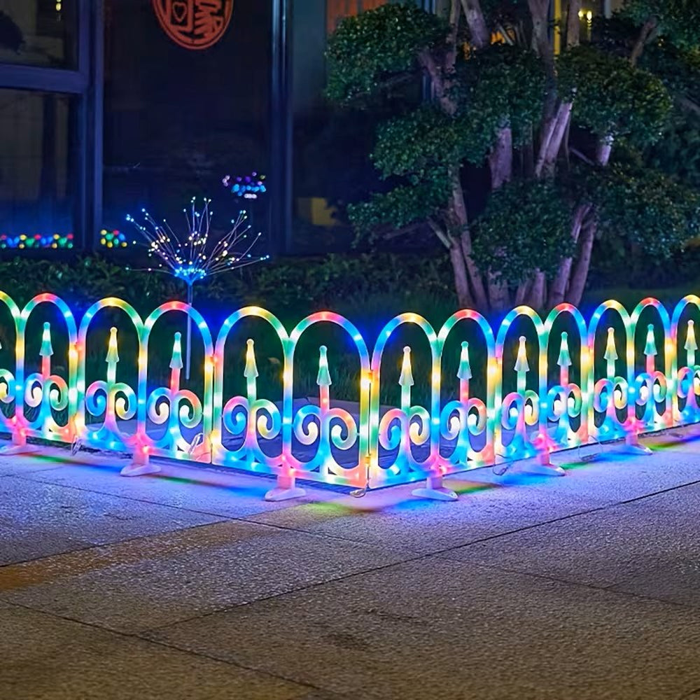 8 Pack European Arch Solar Light IP65 Solar Garden Fence Light - Colorful