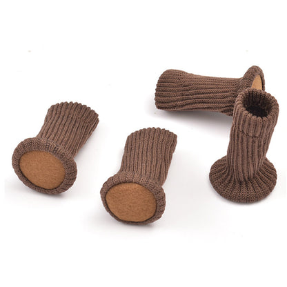 12Pcs Knitted Table Chair Leg Sleeve Socks Floor Protector Furniture Feet Covers