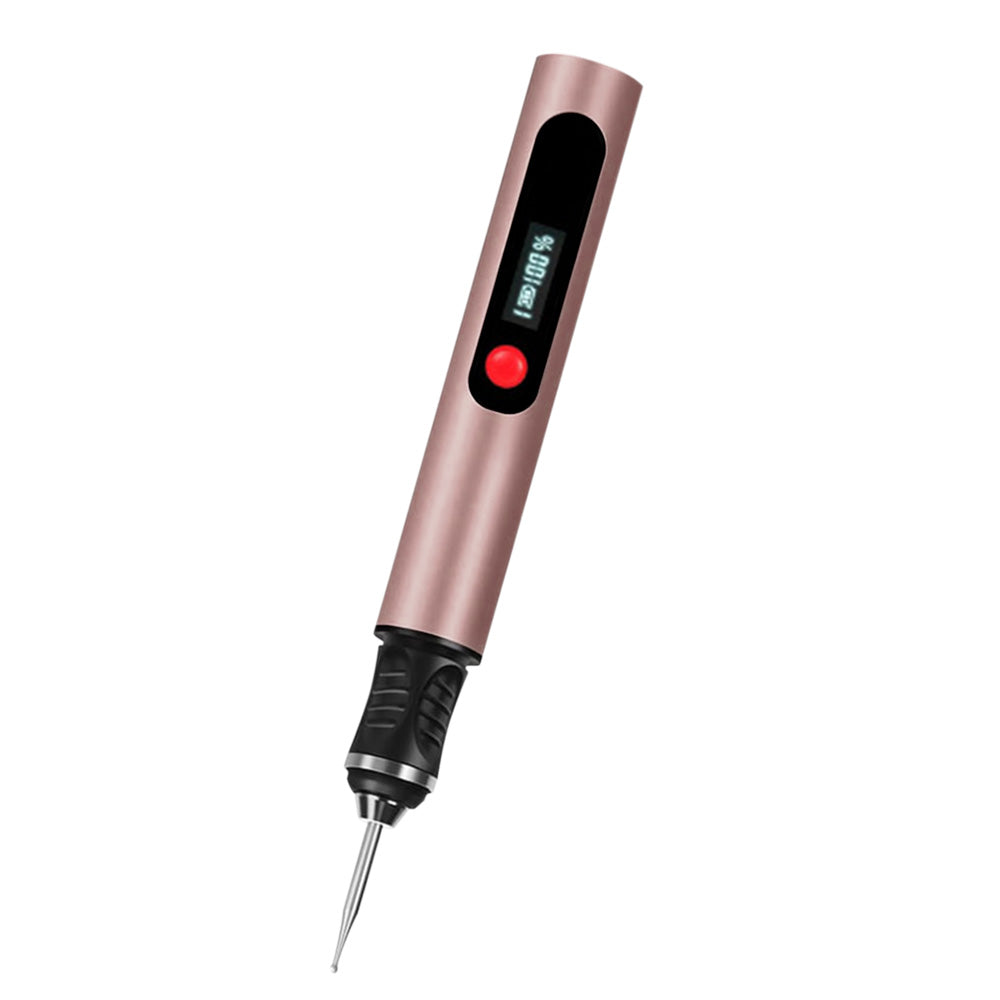 Electric Engraving Pen with 30 Bits 3-Speed Adjust Engraving Pen for Metal Wood Glass-Pink