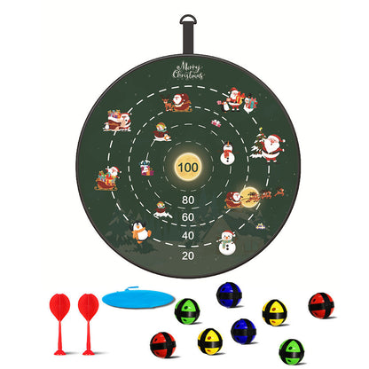 72cm Christmas Dart Board Game Set for Kids Xmas Board Game Toy with 12Pcs Sticky Balls Style 2