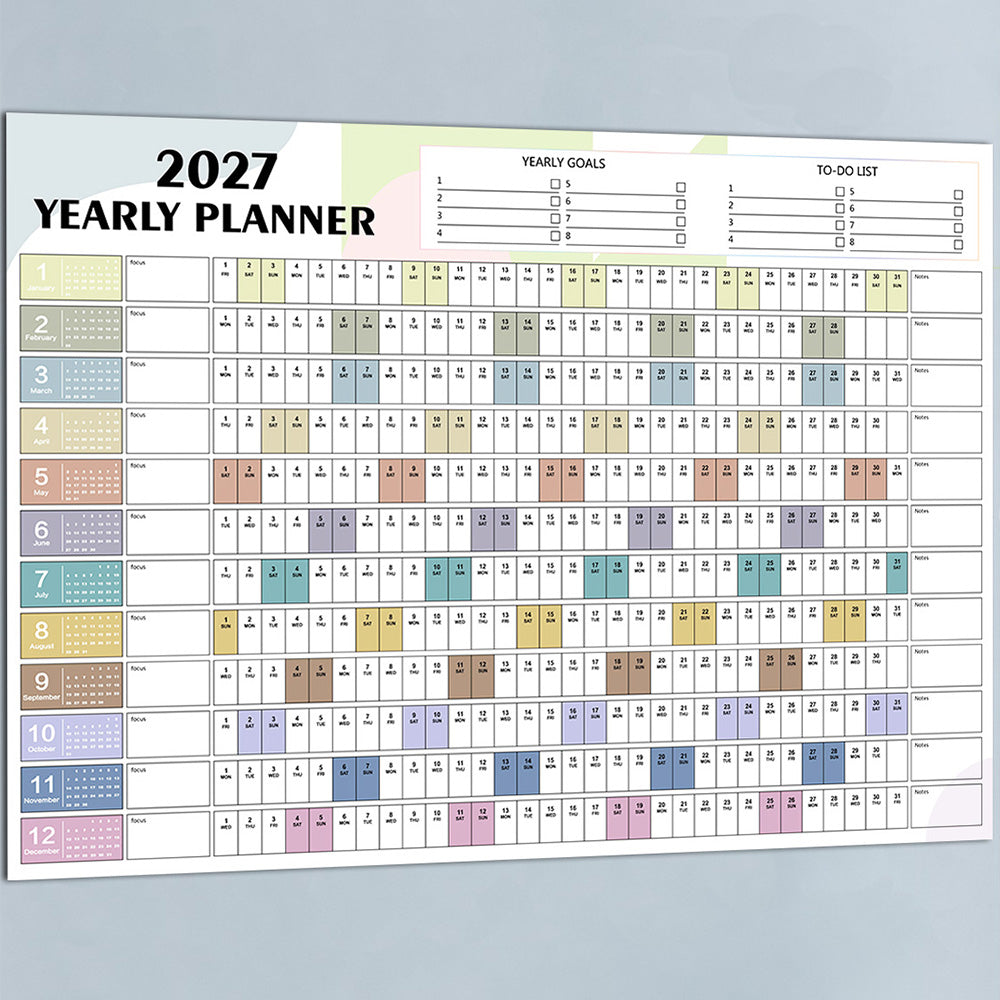 2027 Full Year Wall Calendar - Style3