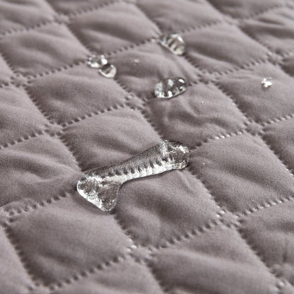 Plaid Water-resistant Sofa Cover for Pet Couch Cover Dogs Bed Cushion Gray