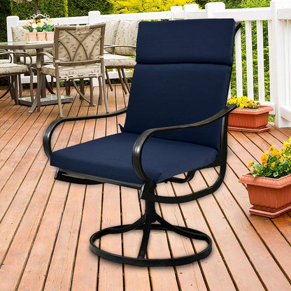 Water Resistant Seat Cushion Backrest Back Deep Chair Cushion - Navy