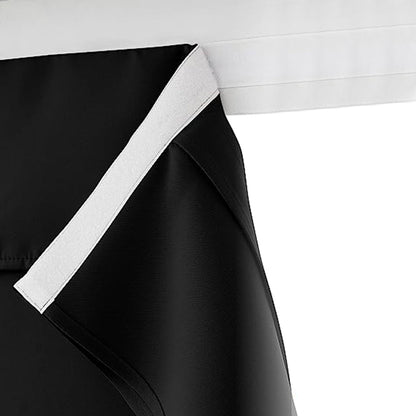 2 Panels Door Curtains Self-Adhesive Blackout Window Door Curtain Privacy Thermal Insulated Curtain Black