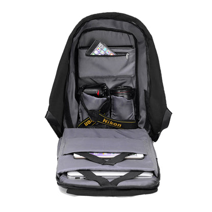 Anti-Theft Backpack School Travel Laptop Bag with USB Charging Port Black