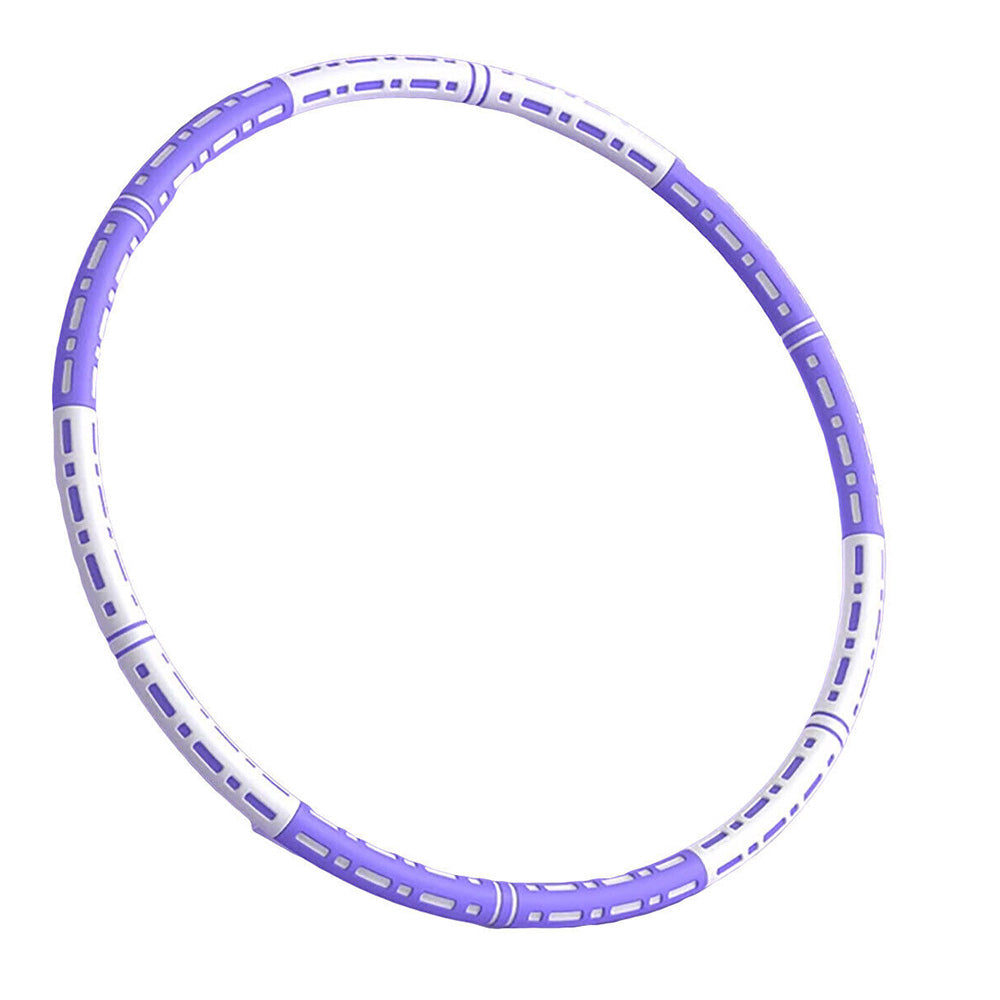 Detachable Weighted Hula Hoop 6 Sections Adjustable Fitness Hoop for Adults-Purple