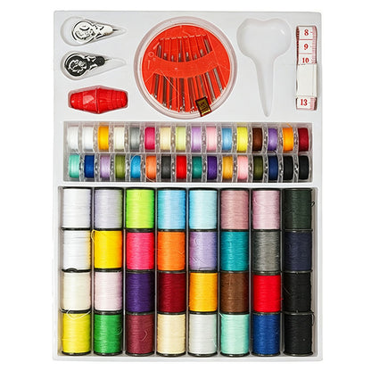 64 Color Sewing Thread Kit with Needles Tape Measure and Sewing Tools