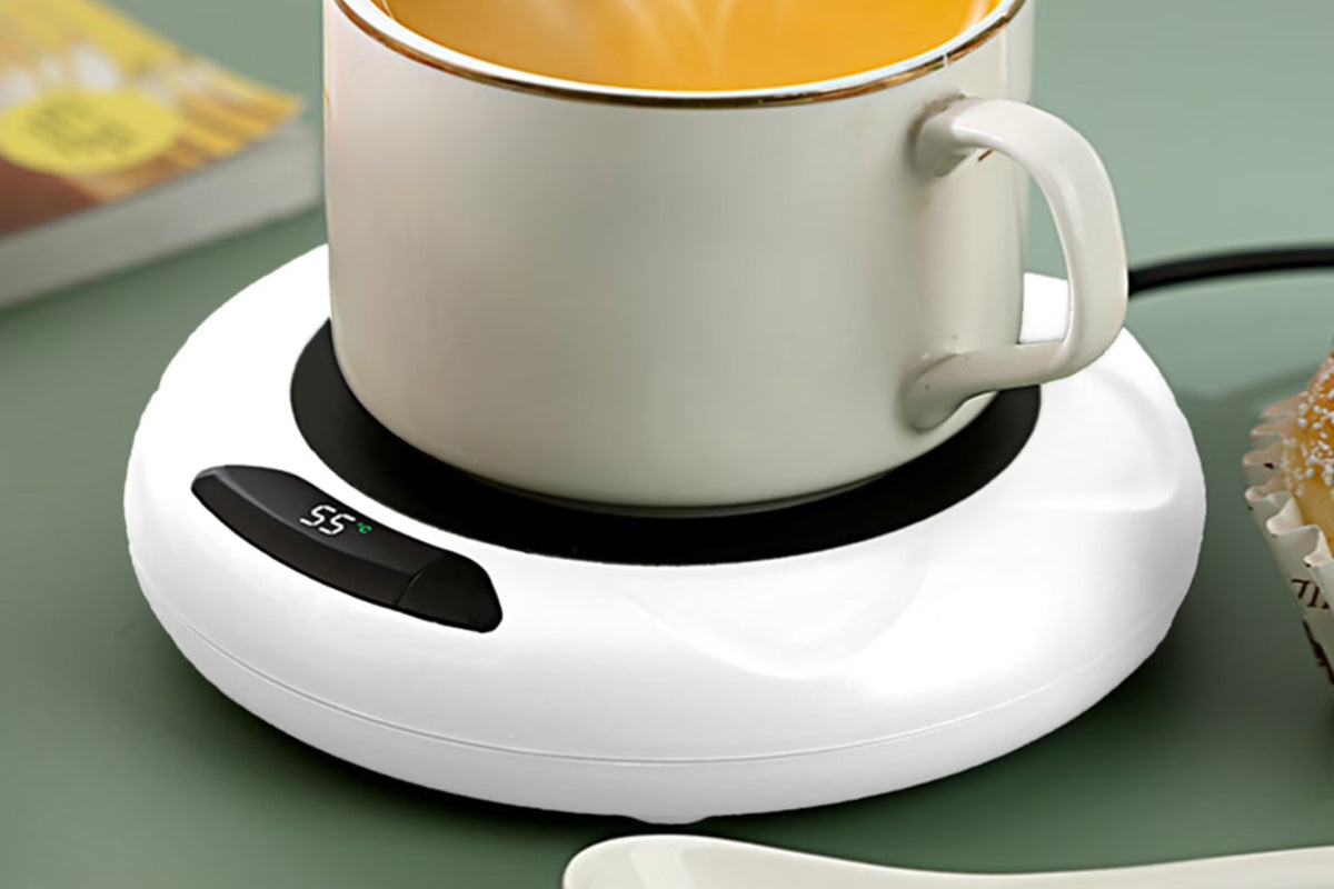 USB Coffee Mug Warmer With Adjustable Temperature Cup Warmer For Office-White