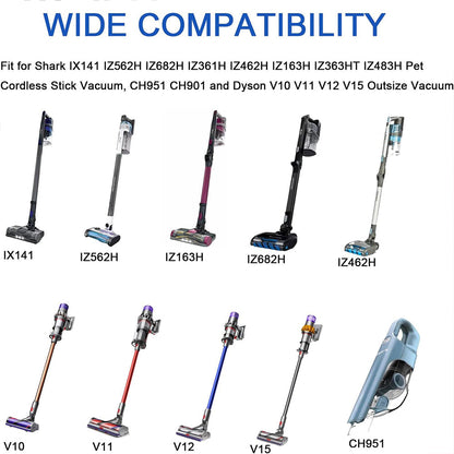 Wall Mount Stick Vacuum Holder Compatible with Shark IZ Series and Dyson V10 V11 V12 V15
