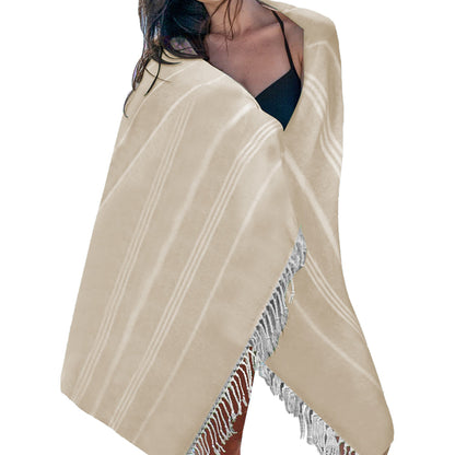 Cotton Turkish Beach Towels Quick Dry Towel for Bathing Swimming Travel Khaki