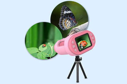 1000X Digital Pocket Microscope Rechargeable Handheld Portable Microscopes For Kids-Pink