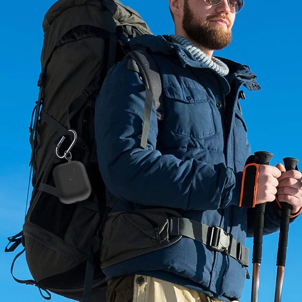 For Apple AirPods 3rd Generation Silicone Protective Case Cover with Cleaner Kit and Keychain Black