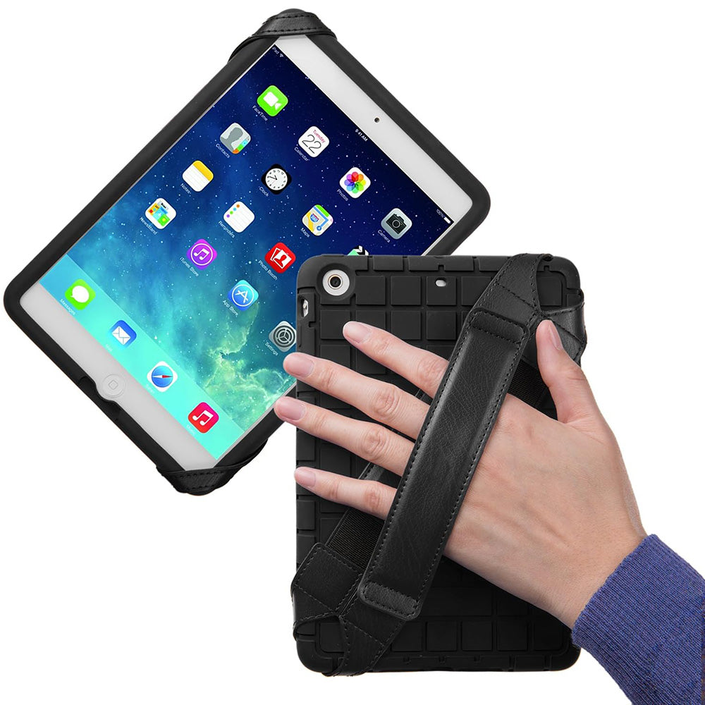 PU Leather Hand Strap Holder Stand-Black