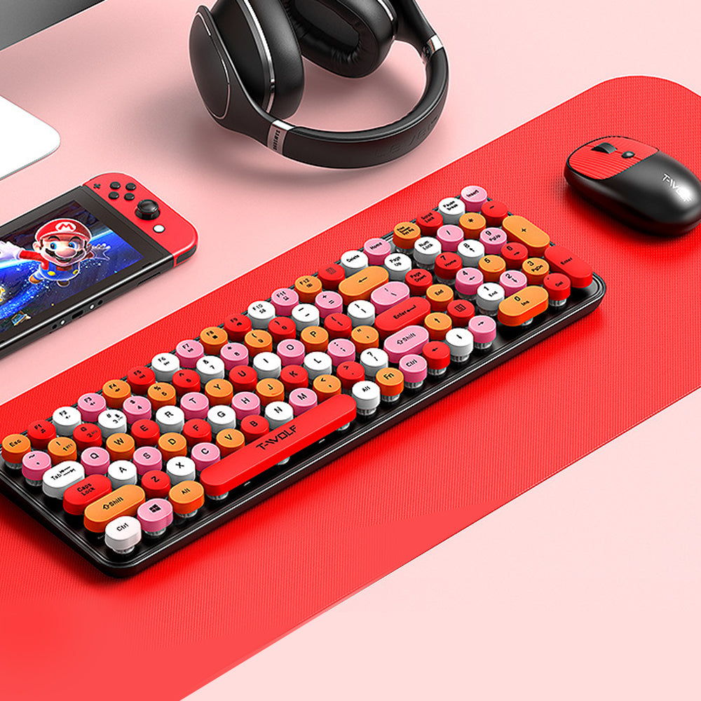 Colorful 2.4GHz Wireless Keyboard and Mouse Combo Plug and Play for Laptop PC Style 2