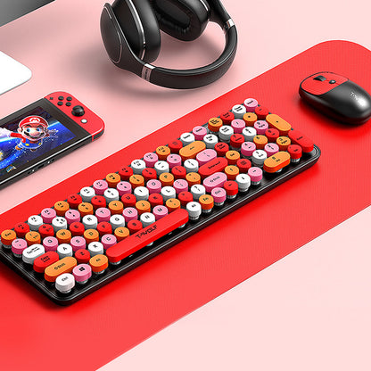 Colorful 2.4GHz Wireless Keyboard and Mouse Combo Plug and Play for Laptop PC Style 2