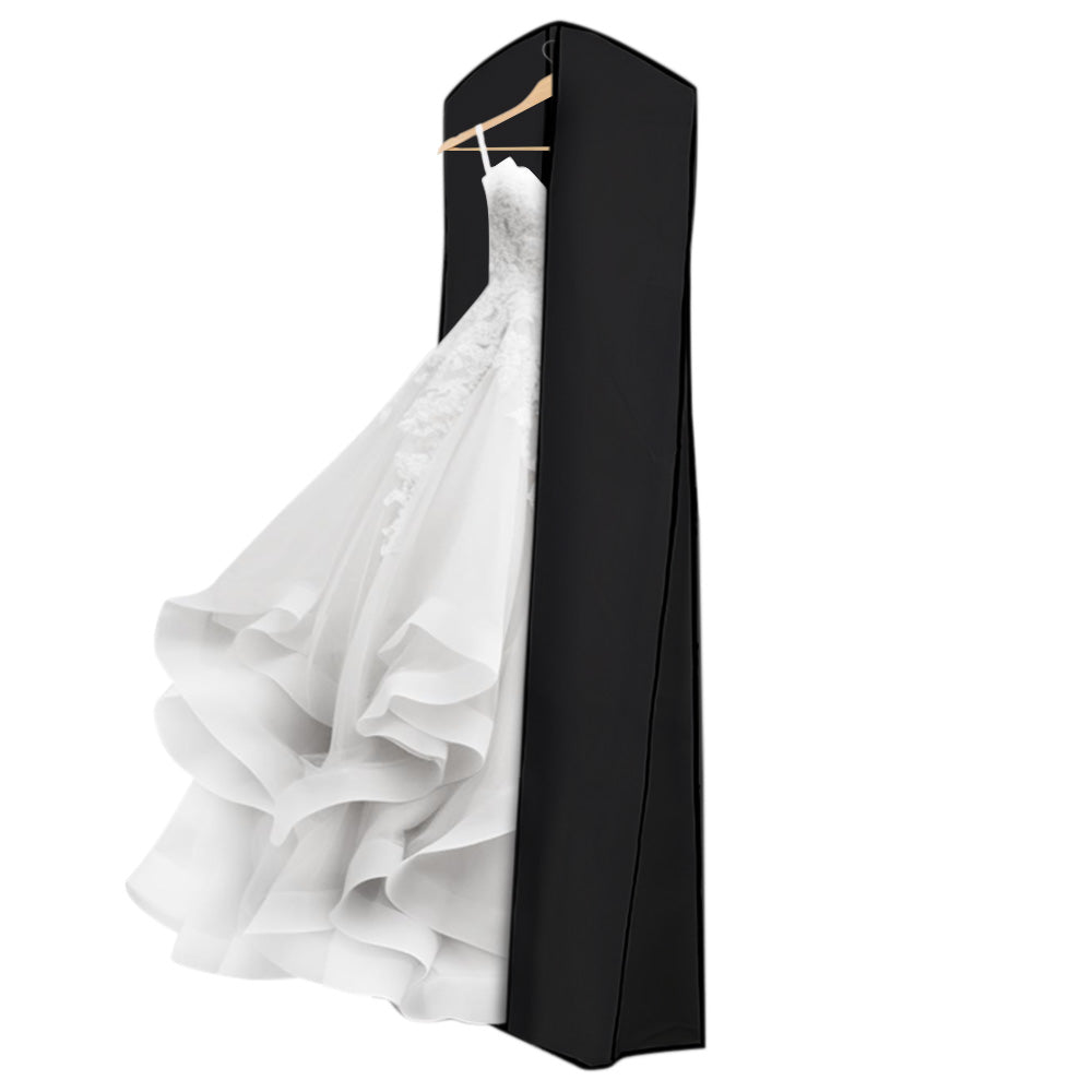 Portable Wedding Dress Garment Bag for Bridal Gowns and Cheongsam-Black