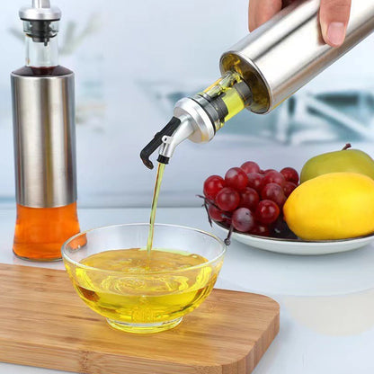 Glass Oil Dispenser with Capacity Markings