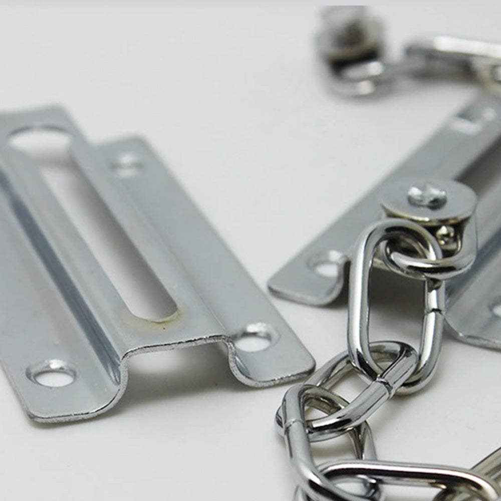 2 Pack Door Security Chain Lock Strong Door Chain Lock with 12 Screws for Wood Door-Silver