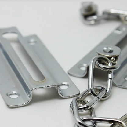 2 Pack Door Security Chain Lock Strong Door Chain Lock with 12 Screws for Wood Door-Silver