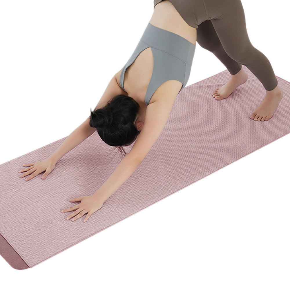 Hot Yoga Towel Microfiber Sweat Anti-Slip Yoga Mat Towels for Bikram Pilates-Pink