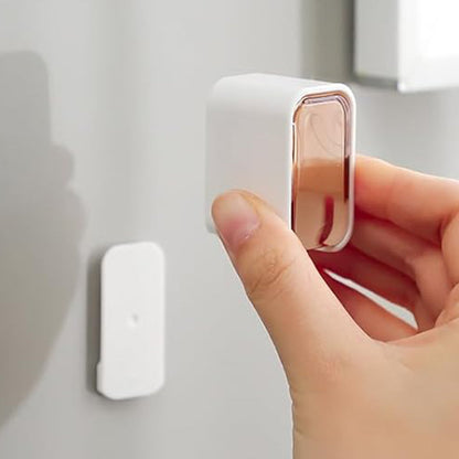 2PCS Wall-Mounted Toothbrush Holders with Cover Shower Tooth Brush Storage Coffee