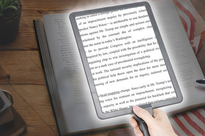 10X Magnifying Glass with Lights Flexible Gooseneck Magnifiers for Seniors-Grey